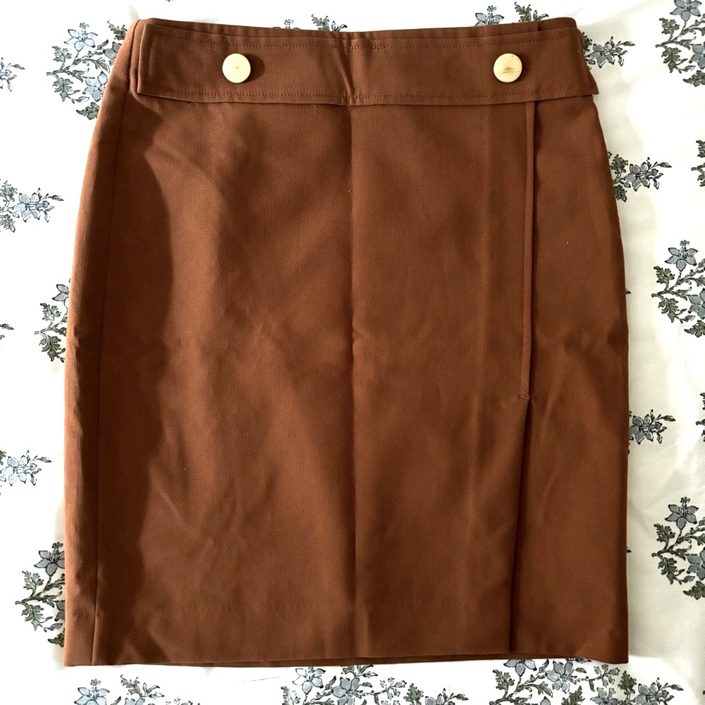 Ann Taylor Warm Brown Pencil Skirt